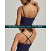 imagePAVOI ACTIVE Square Neck Cami Bodysuit for Women Adjustable Spaghetti Strap Bodysuit Double Lined Thong  Everyday EssentialsTwilight