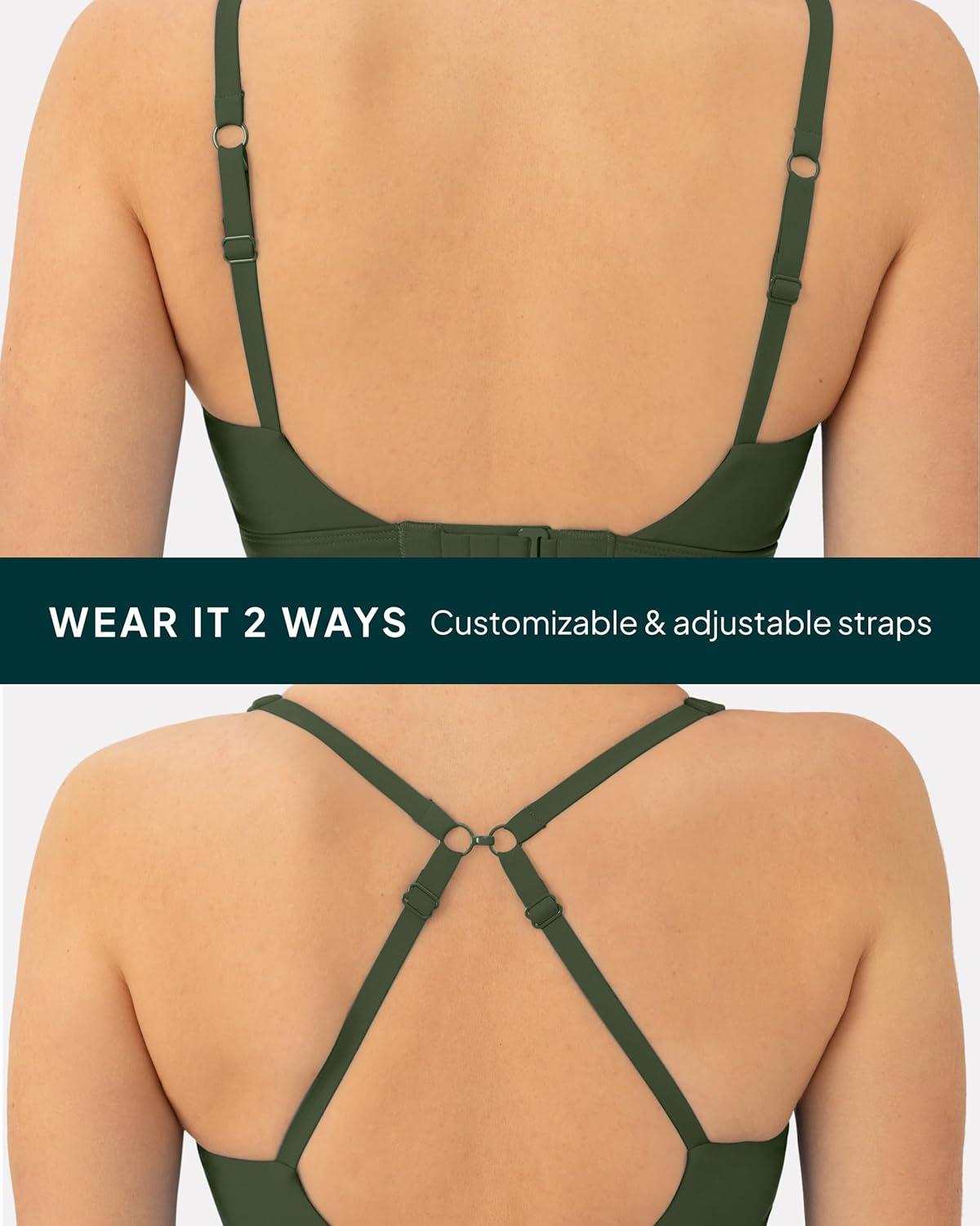 imagePAVOI ACTIVE Racerback Adjustable Sports Bra for Women  High Support Convertible Straps High Impact Workout Bras  HiPerformArmy