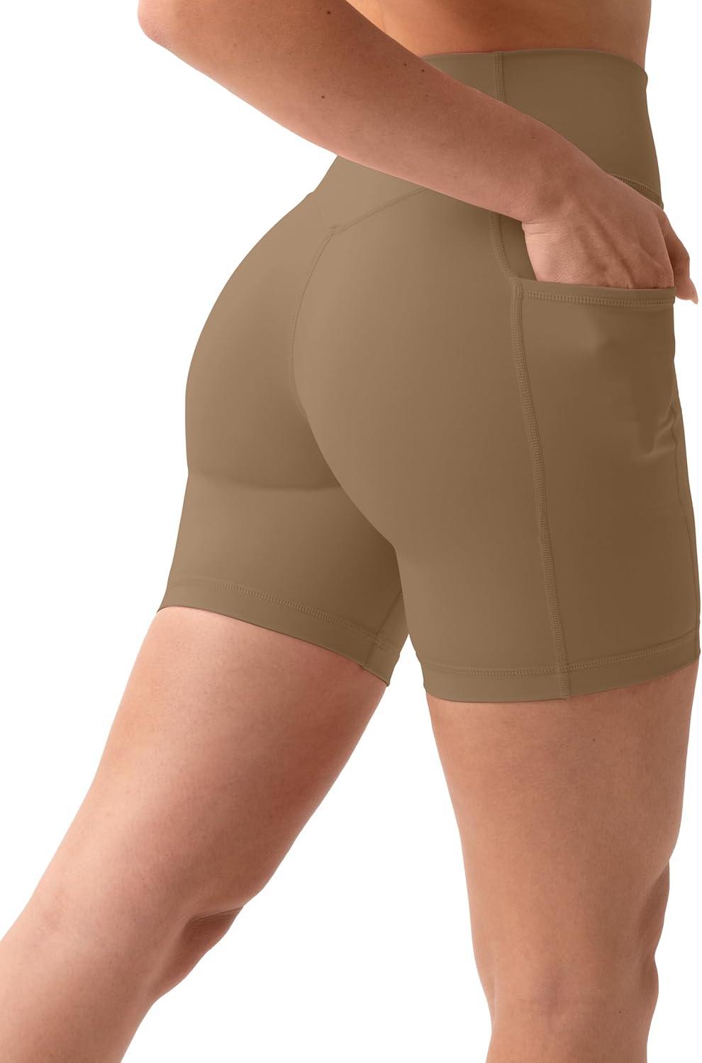 imagePAVOI ACTIVE Shorts with Pockets  Compressive High Waisted Butt Sculpting 4quot ampamp 6quot Womens Biker Shorts  HiPerform XXS to 3XCafe