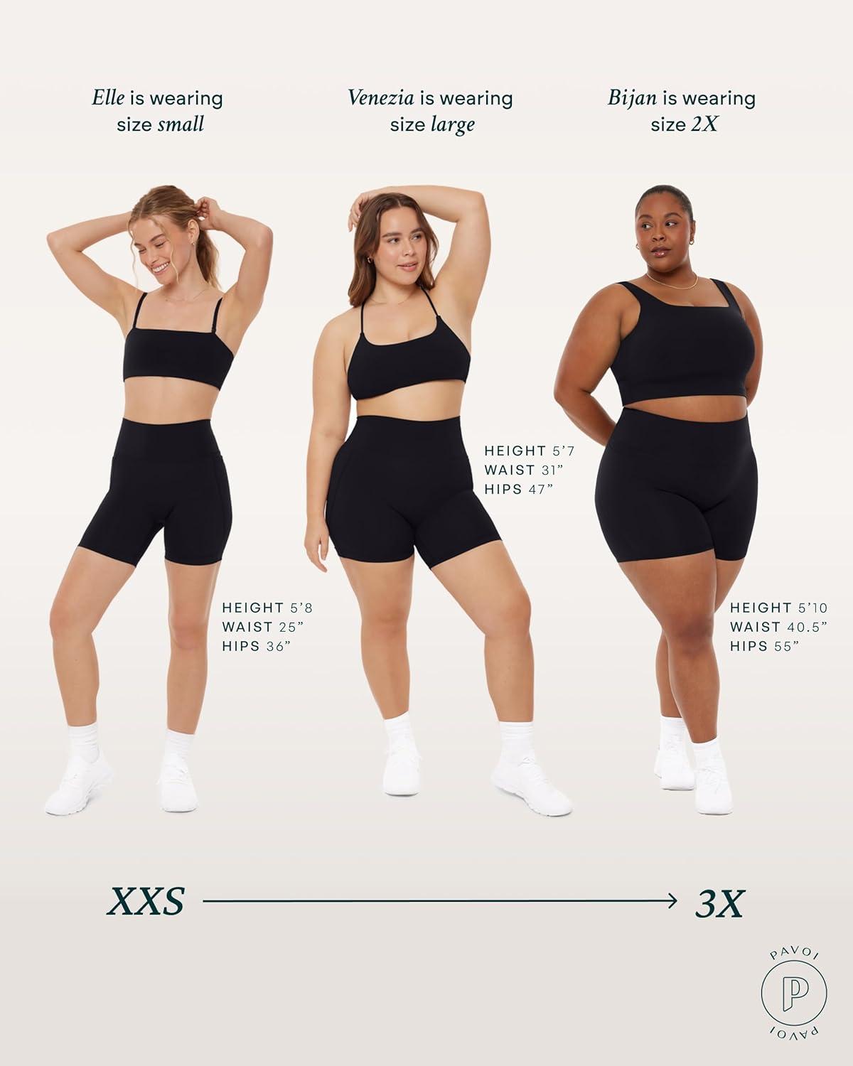 imagePAVOI ACTIVE Shorts with Pockets  Compressive High Waisted Butt Sculpting 4quot ampamp 6quot Womens Biker Shorts  HiPerform XXS to 3XClay