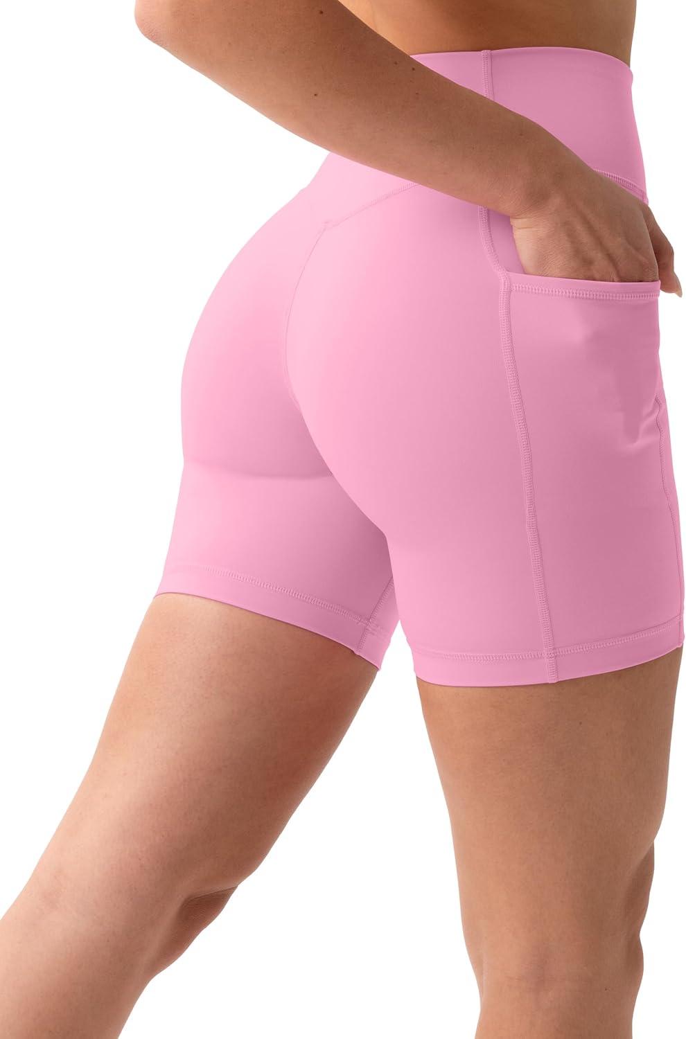 imagePAVOI ACTIVE Shorts with Pockets  Compressive High Waisted Butt Sculpting 4quot ampamp 6quot Womens Biker Shorts  HiPerform XXS to 3XPetal