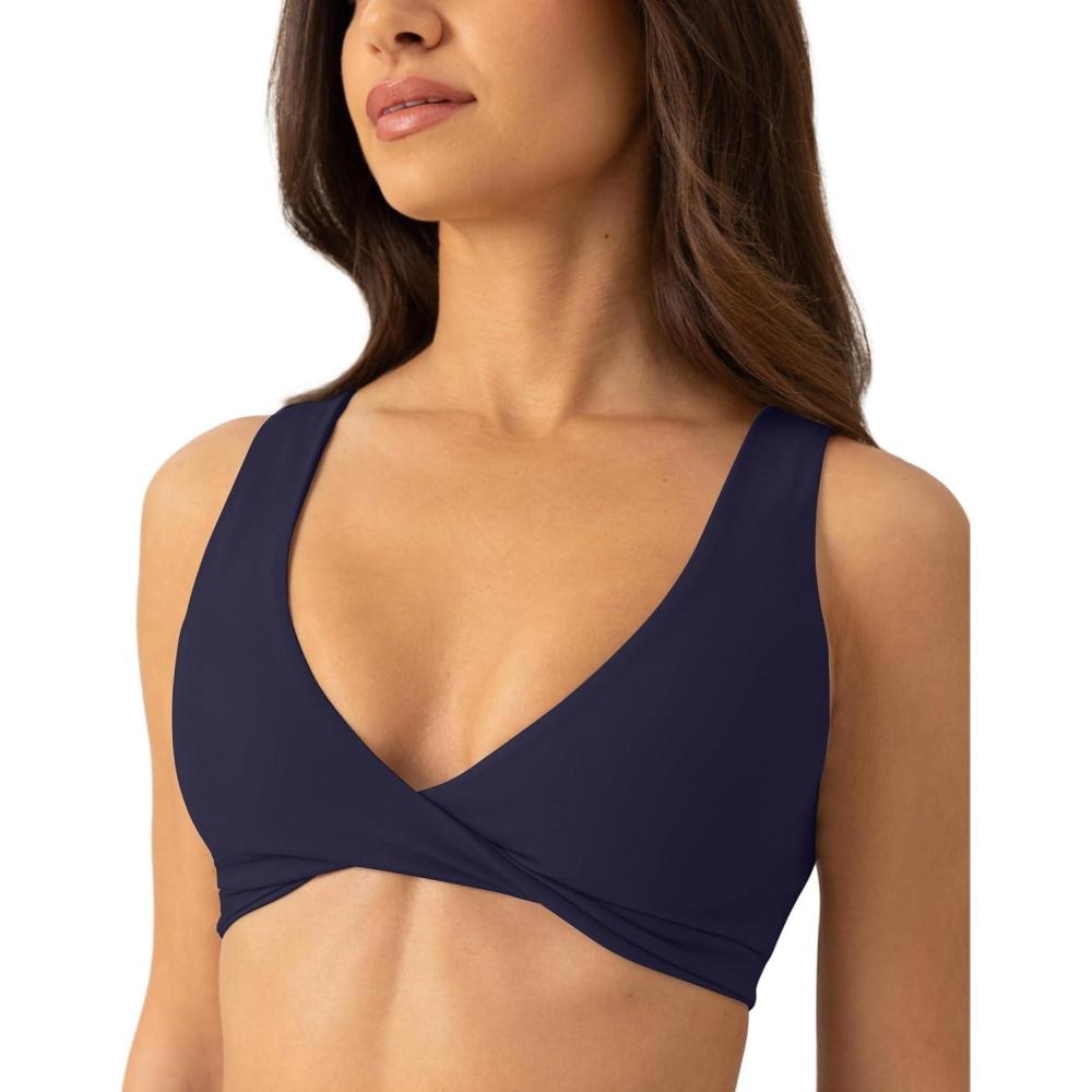 imagePAVOI ACTIVE Two Ways Twist Sports Bra for Women  Customizable Coverage Convertible Twist Front ampamp Back Workout Bra FlexFlowTwilight