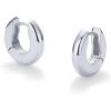 imagePAVOI 14K Gold Plated Chunky Huggies Earrings for Women  925 Sterling Silver Posts Small Gold Huggie Hoop Earrings  Ultra Thick Hoops Trendy JewelryWhite Gold