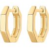 imagePAVOI 14K Gold Plated Chunky Huggies Earrings for Women  925 Sterling Silver Posts Small Gold Huggie Hoop Earrings  Ultra Thick Hoops Trendy JewelryYellow Gold