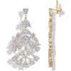 imagePAVOI 14K Gold Plated Crystal Chandelier Earrings for Women  925 Sterling Silver Posts Statement Cubic Zirconia Drop Dangle Earrings for Brides  Crystal Cluster Long Dangle Wedding JewelryYellow Gold