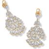 imagePAVOI 14K Gold Plated Crystal Chandelier Earrings for Women  925 Sterling Silver Posts Statement Cubic Zirconia Drop Dangle Earrings for Brides  Crystal Cluster Long Dangle Wedding JewelryYellow Gold