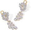 imagePAVOI 14K Gold Plated Crystal Chandelier Earrings for Women  925 Sterling Silver Posts Statement Cubic Zirconia Drop Dangle Earrings for Brides  Crystal Cluster Long Dangle Wedding JewelryYellow Gold