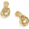 imagePAVOI 14K Gold Plated Door Knocker Statement Earrings for Women  Chunky Gold Earrings for Women  Trendy Mixed Metals Bold Knot Drop Dangle JewelryYellow Gold