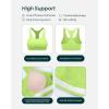 imagePAVOI ACTIVE Racerback Supportive Sports Bras for Women  High Support Scoop Neck Gym Workout Bra Removable Pads  HiPerformGlowing Green