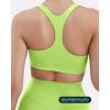 imagePAVOI ACTIVE Racerback Supportive Sports Bras for Women  High Support Scoop Neck Gym Workout Bra Removable Pads  HiPerformGlowing Green