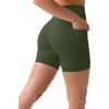 imagePAVOI ACTIVE Shorts with Pockets  Compressive High Waisted Butt Sculpting 4quot ampamp 6quot Womens Biker Shorts  HiPerform XXS to 3XArmy