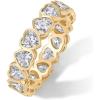 imagePAVOI 14K Gold Plated Heart Ring for Women  HeartShaped Cubic Zirconia Eternity Rings for Women  Stackable Wedding Band for Brides  Cute Promise Jewelry GiftsYellow Gold