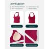 imagePAVOI ACTIVE Workout Halter Tops for Women Built in Bra  Low Support V Neck Backless Sports Tank Top Shelf Bra  HiPerformBerry