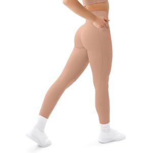 imagePAVOI ACTIVE Leggings with Pockets  Compressive High Waisted Butt Sculpting Womens Full Length Workout Pants  HiPerformSienna