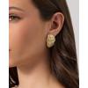 imagePAVOI 14K Gold Plated Chunky Sea Shell Earrings for Women  Statement Coastal Seashell Stud Earrings  Trendy Beach Geometric Ridge Studs Summer JewelryWhite Gold