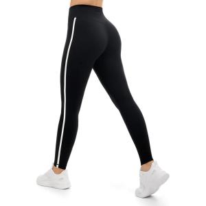 imagePAVOI ACTIVE Buttery Soft Workout Leggings for Women  High Waisted No Front Seam Gym Leggings Yoga Pants  FlexFlowBlack  White