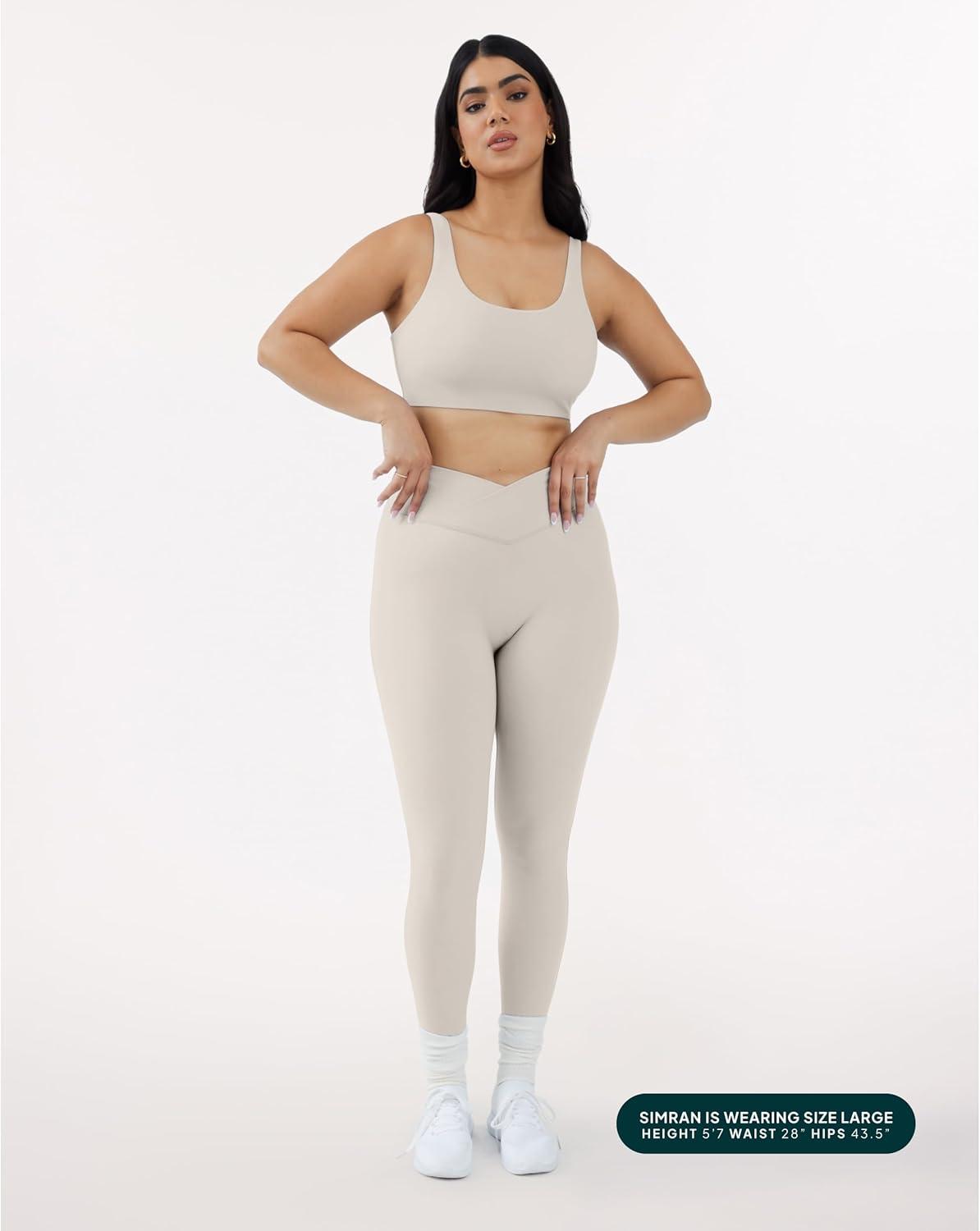 imagePAVOI ACTIVE Pilates Crossover Leggings for Women  Buttery Soft High Waisted V Cut Cross Waist Workout Yoga Pants  FlexFlowMoon