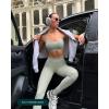 imagePAVOI ACTIVE Pilates Crossover Leggings for Women  Buttery Soft High Waisted V Cut Cross Waist Workout Yoga Pants  FlexFlowThunder