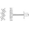 imagePAVOI 14K Gold Plated 925 Sterling Silver CZ Simulated Diamond Earrings  Dainty Geometric Shape Mini Bar Stud Earrings for WomenWhite Gold