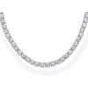 imagePAVOI 14K Gold Plated 3mm Simulated Diamond Tennis Necklace  Chunky Long Necklace for Women  Sizes 16quot and 18quotWhite Gold