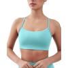 imagePAVOI ACTIVE Yoga Racerback Bras for Women  Buttery Soft Low Support Scoop Neck YBack Thin Strap Sports Bra  FlexFlowCarribean Sea