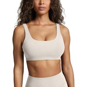 imagePAVOI ACTIVE Buttery Soft Sports Bras for Women  High Support Low Scoop Neck U Back Padded Yoga Gym Workout Bra  FlexFlowMoon