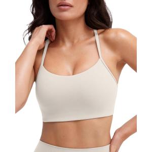 imagePAVOI ACTIVE Yoga Racerback Bras for Women  Buttery Soft Low Support Scoop Neck YBack Thin Strap Sports Bra  FlexFlowMoon