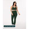 image:imagePAVOI ACTIVE High Waisted Flare Leggings for Women  Buttery Soft Bell Bottom Workout Flared Wide Leg Yoga Pants  FlexFlowPine Green