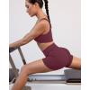 image:imagePAVOI ACTIVE Yoga Shorts for Women High Waisted Gym Shorts Buttery Soft Biker Workout Shorts 4 amp 6 Compression FitBordeaux