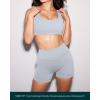 image:imagePAVOI ACTIVE Yoga Shorts for Women High Waisted Gym Shorts Buttery Soft Biker Workout Shorts 4 amp 6 Compression FitSilver
