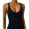 image:imagePAVOI ACTIVE Sports V Neck Tank Top for Women  Low V Front amp Back Mid Support Workout Tight Tank with Shelf Bra  FlexFlowBlack