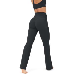 image:imagePAVOI ACTIVE High Waisted Flare Leggings for Women  Buttery Soft Bell Bottom Workout Flared Wide Leg Yoga Pants  FlexFlowSlate