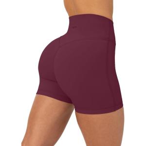 image:imagePAVOI ACTIVE Yoga Shorts for Women High Waisted Gym Shorts Buttery Soft Biker Workout Shorts 4 amp 6 Compression FitBordeaux
