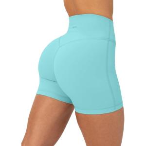 image:imagePAVOI ACTIVE Yoga Shorts for Women High Waisted Gym Shorts Buttery Soft Biker Workout Shorts 4 amp 6 Compression FitCaribbean Sea