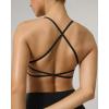 image:imagePAVOI ACTIVE Open Back Strappy Yoga Workout Bras for Women  Low Support CrissCross Sports Gym Bra Removable Pads  FlexFlowBlack