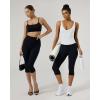 image:imagePAVOI ACTIVE Sports Capri Leggings for Women  High Waisted Capri Yoga Pants No Front Seam Workout Leggings Capris  FlexFlowBlack