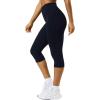 image:imagePAVOI ACTIVE Sports Capri Leggings for Women  High Waisted Capri Yoga Pants No Front Seam Workout Leggings Capris  FlexFlowBlack