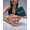 image:imagePAVOI 14K Gold Plated Interlocking Ring for Women  Chunky Connected Bands Interlock Stackable Rings for Women  Trendy Cubic Zirconia Two Tone Interlocked MultiBand Statement JewelryChunky Bands  Green CZ  White Gold