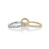 image:imagePAVOI 14K Gold Plated Interlocking Ring for Women  Chunky Connected Bands Interlock Stackable Rings for Women  Trendy Cubic Zirconia Two Tone Interlocked MultiBand Statement JewelryTwo Bands  CZ  Two Toned