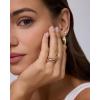 image:imagePAVOI 14K Gold Plated Interlocking Ring for Women  Chunky Connected Bands Interlock Stackable Rings for Women  Trendy Cubic Zirconia Two Tone Interlocked MultiBand Statement JewelryChunky Bands  Fuschia CZ  Yellow Gold