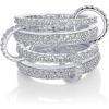 image:imagePAVOI 14K Gold Plated Interlocking Ring for Women  Chunky Connected Bands Interlock Stackable Rings for Women  Trendy Cubic Zirconia Two Tone Interlocked MultiBand Statement JewelryChunky Bands  CZ  White Gold