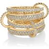 image:imagePAVOI 14K Gold Plated Interlocking Ring for Women  Chunky Connected Bands Interlock Stackable Rings for Women  Trendy Cubic Zirconia Two Tone Interlocked MultiBand Statement JewelryChunky Bands  CZ  Yellow Gold