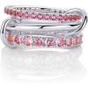 image:imagePAVOI 14K Gold Plated Interlocking Ring for Women  Chunky Connected Bands Interlock Stackable Rings for Women  Trendy Cubic Zirconia Two Tone Interlocked MultiBand Statement JewelryChunky Bands  Fuschia CZ  White Gold