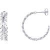 image:imagePAVOI 14K Gold Plated 925 Sterling Silver Post Cubic Zirconia Leaf Hoop Earrings  Gold Hoop Earrings for WomenWhite Gold