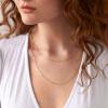 image:imagePAVOI 22K Gold Plated Chain Necklace For Women  Italian Solid 925 Sterling Silver Necklace for Men  Cuban Link Rope Snake amp Rope DiamondCut Herringbone  Trendy Unisex JewelryRose Gold