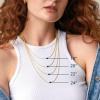 image:imagePAVOI 22K Gold Plated Chain Necklace For Women  Italian Solid 925 Sterling Silver Necklace for Men  Cuban Link Rope Snake amp Rope DiamondCut Herringbone  Trendy Unisex JewelryRose Gold