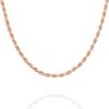 image:imagePAVOI 22K Gold Plated Chain Necklace For Women  Italian Solid 925 Sterling Silver Necklace for Men  Cuban Link Rope Snake amp Rope DiamondCut Herringbone  Trendy Unisex JewelryRose Gold