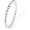 image:imagePAVOI 14K Gold Plated Solid 925 Sterling Silver CZ Simulated Diamond Stackable Ring Eternity Bands for Women1Pack White Gold