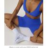 image:imagePAVOI ACTIVE Pilates Socks with Grips for Women  One Size Non Slip QuarterCrew Grip Socks for Yoga Barre  Bamboo BlendLightning Bolt