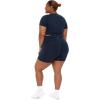 image:imagePAVOI ACTIVE Seamless Shorts  Sculpting Compression High Waisted 45 amp 6 Scrunch Butt Ribbed SculptForm Biker ShortsMidnight